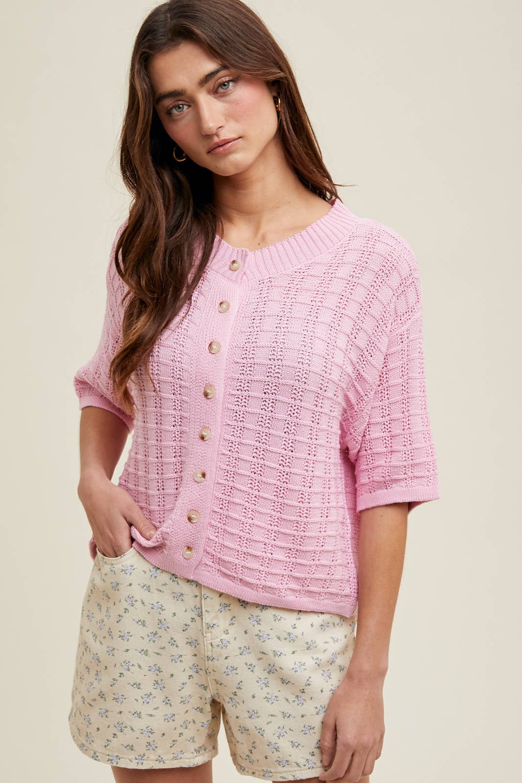 【2plan】25SS★ [LAN ARCHIVE] Shoulder Button Stripe Knit 2PLAN