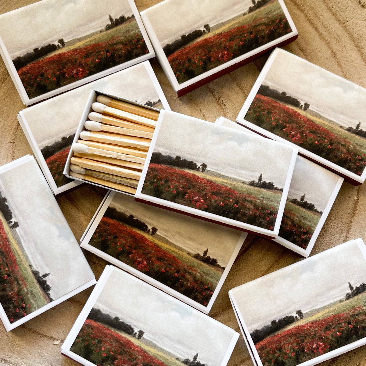 French Countryside Match Box | Vintage Spring Landscape