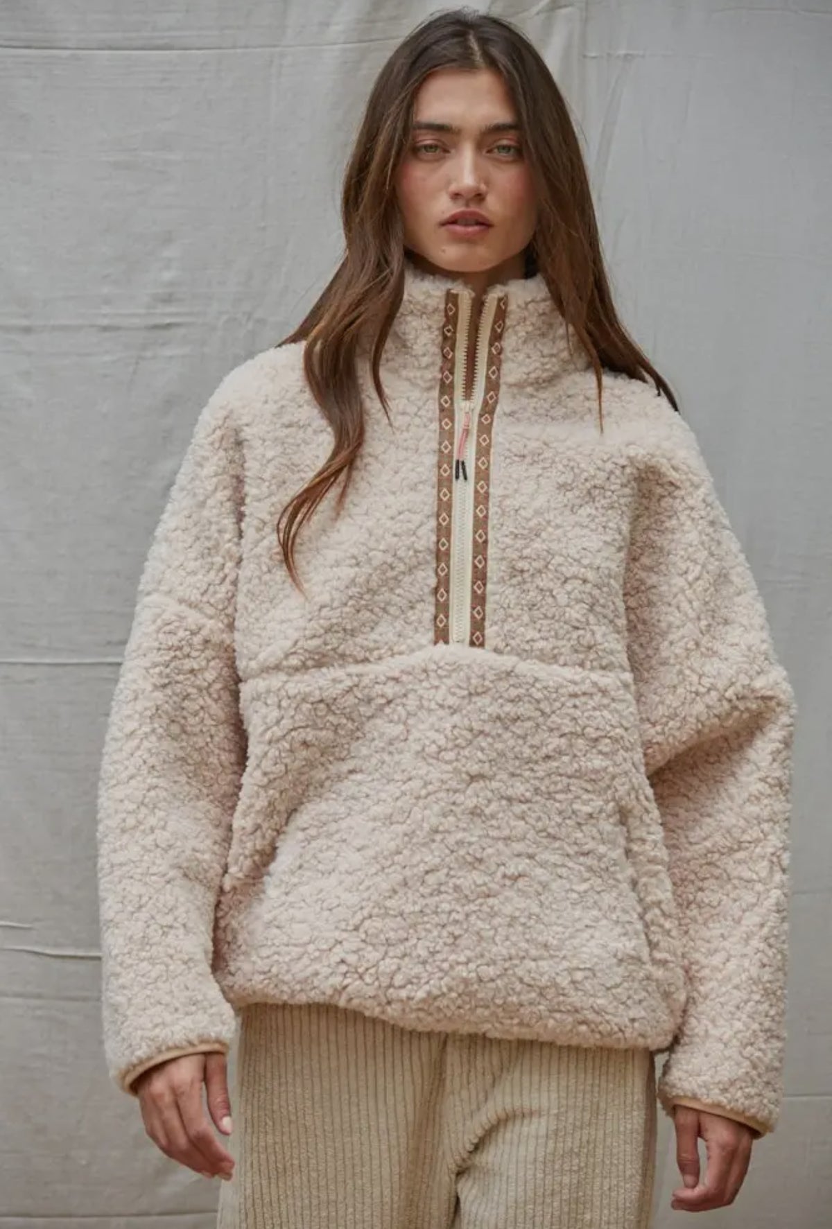 Blush Cloud Sherpa Pullover