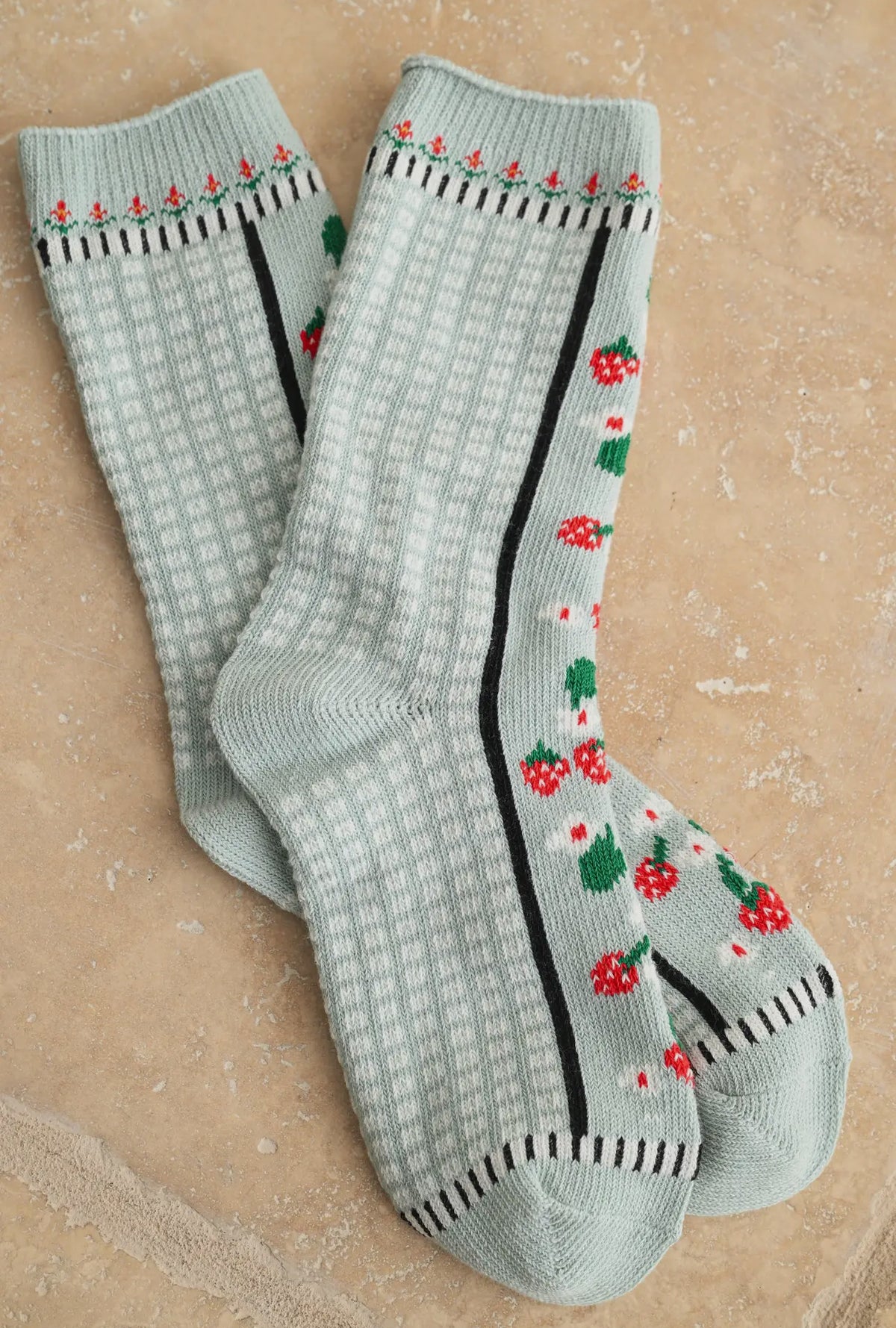 Strawberry and Multi Pattern Socks