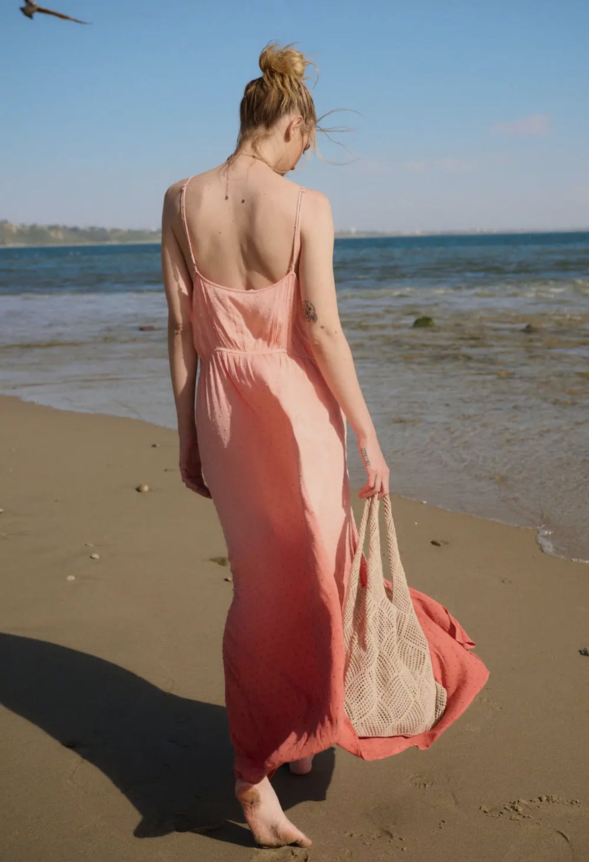 Swiss Dot Ombre Maxi Dress