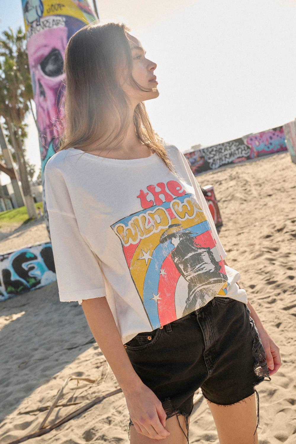 The Wild West Oversized Graphic Print Tee