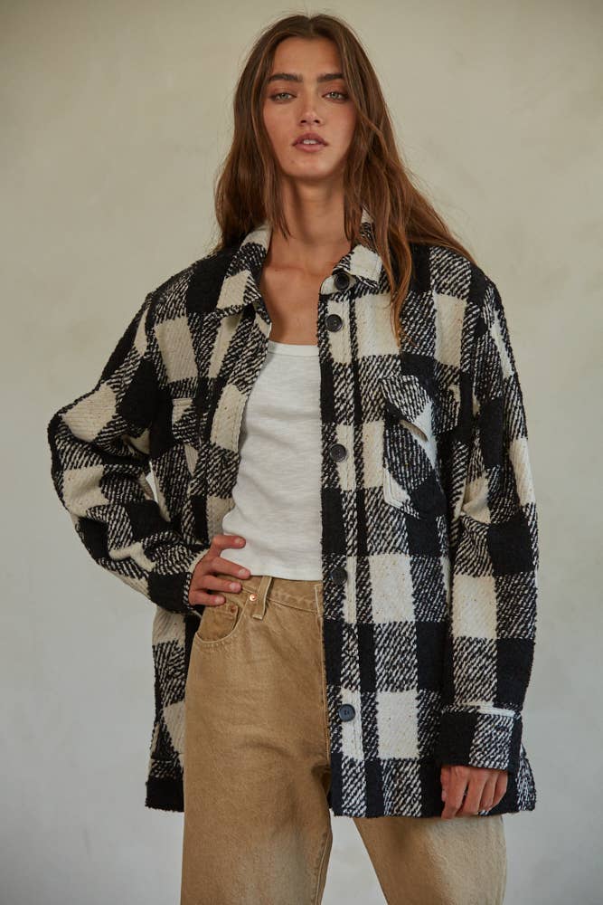 MIDTOWN PLAID SHIRT JACKET