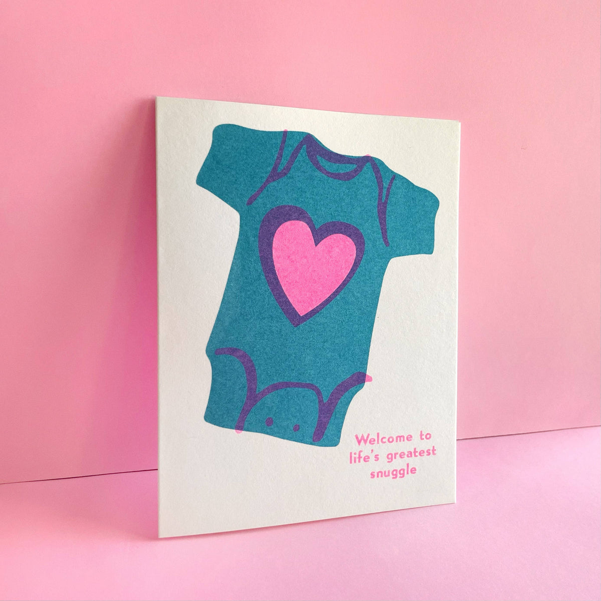 Greatest Snuggle Risograph Greeting Card