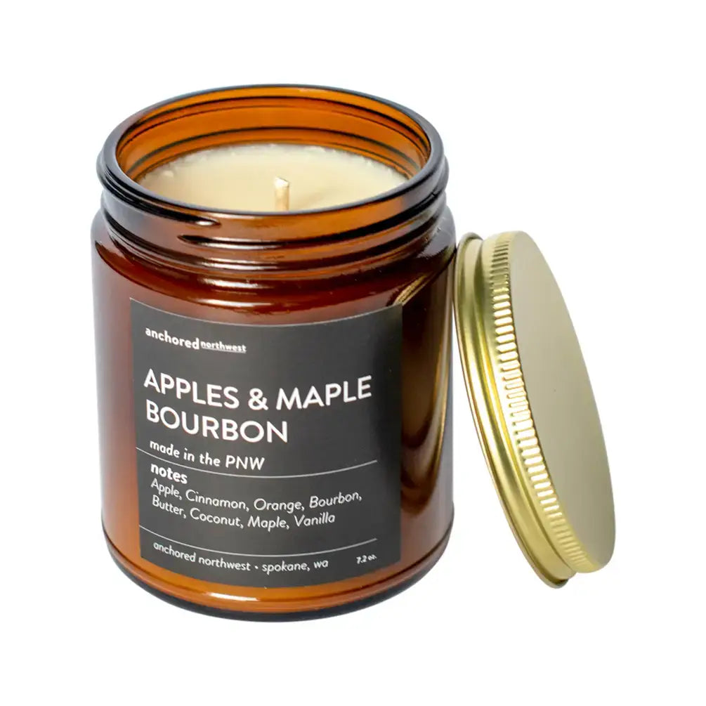 Apples & Maple Bourbon Amber Tumbler Christmas Soy Candle