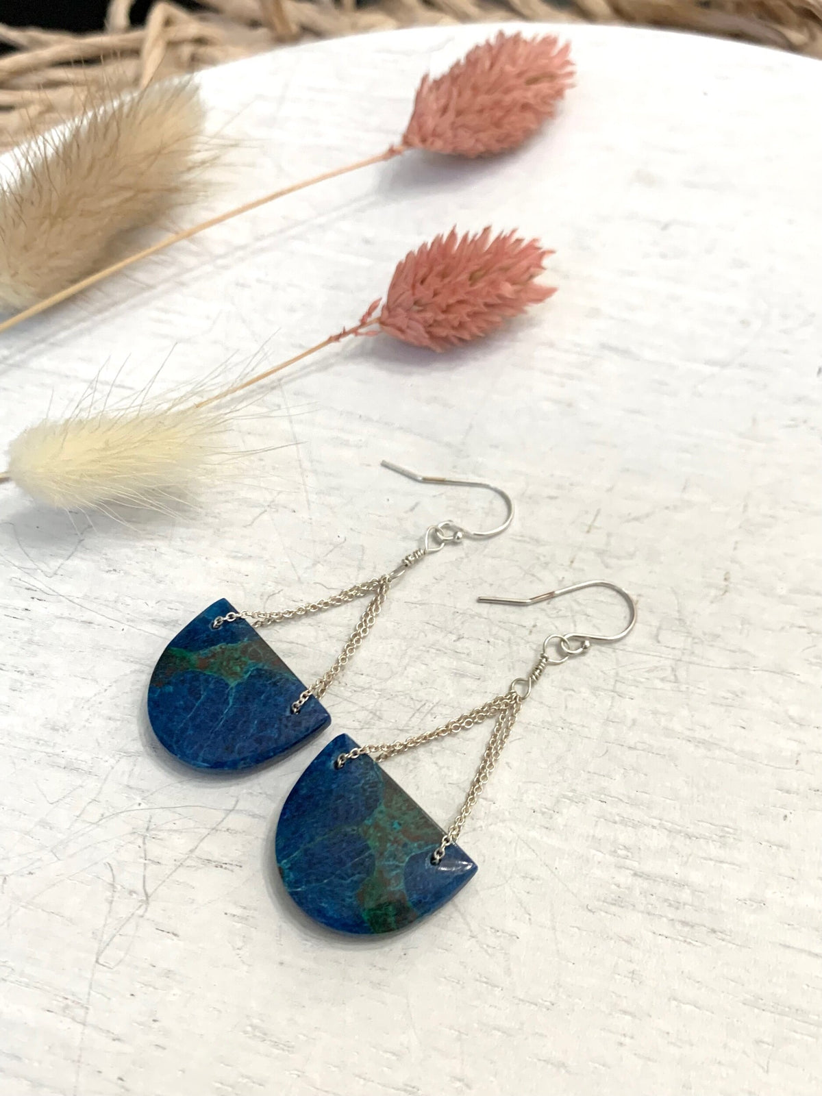 Chrysocolla Dangle Earrings