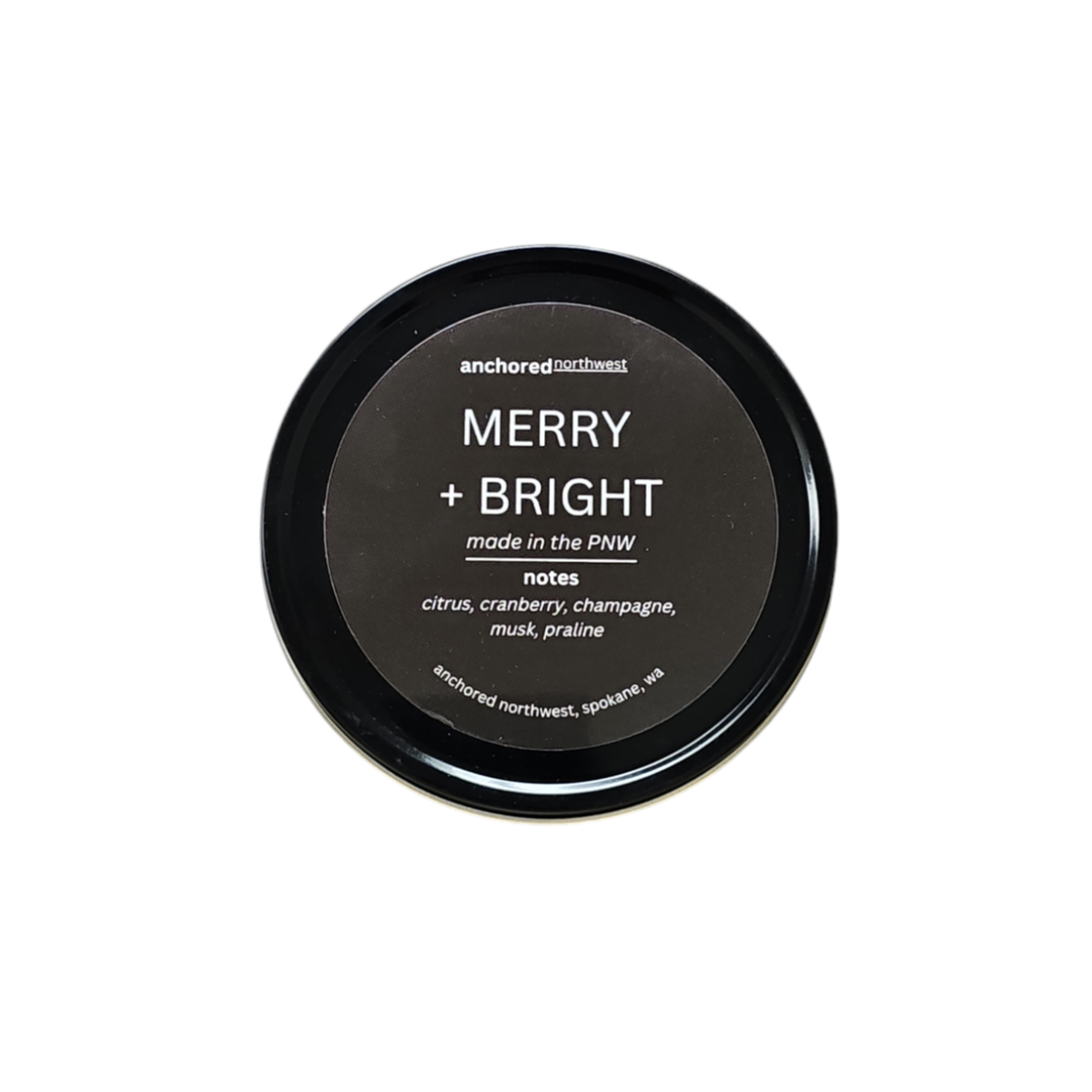 Merry + Bright Christmas Stocking Stuffer Soy Candle