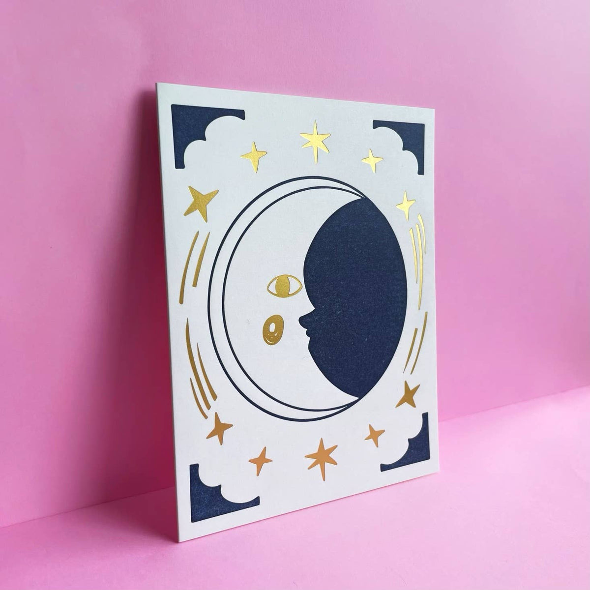 La Lune Foil Letterpress Greeting Card